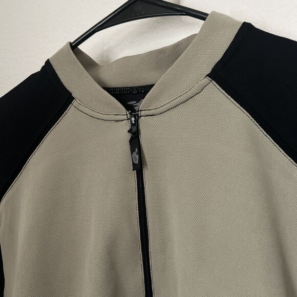 NEMA Womens Bicycle Jersey Tan/Black side Cycling Jersey Pockets Medium - Picture 4 of 10